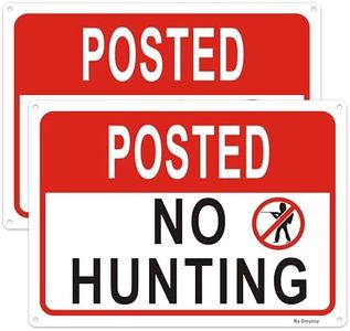 Large Posted No Hunting Warning Sign Private property, 14 x 10 Inches Rust Free Aluminum, Weather/Fade Resistant, Easy Mounting, Durable Ink 2 Pack