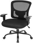 BestOffice Big and Tall Office Chair, 400 lbs Ergonomic Mesh Desk Chair with Lumbar Support and Adjustable armrest Wide Seat Rolling Swivel Task Executive Chair for Home Office (Black)