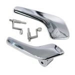 Pulchra 1 Pair Left and Right Car Interior Door Handles, Chrome Interior Door Handles ABS Chrome Linkage, Compatible with Corsa D, Corsa, Van, Corsa MK III 13297813, 13297814