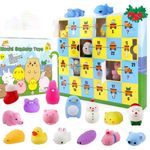 Advent Calendar 2024 Christmas Countdown Calendar Mochi Squishy Toys Sensory Toys for Girls and Boys Different Surprise Gift for 3+ Years Old Relief Stress Fidget Toys for Kids Adults