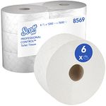 Scott Control Centrefeed Toilet Tissue 8569 - 2 Ply Toilet Paper - 6 Rolls x 1,280 Toilet Paper Sheets (7,680 sheets), White