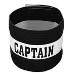 PATIKIL Captain's Armband, Elastic Arm Band for Soccer Team Training, Black