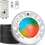 SOLAR SPORTS 6 Inch Color Changing Spa Lights for Inground Swimming Pool and Spa, Led Pool Lights for Most 6 Inch Wet Niche, Ac120v, Ip68 Waterproof, 50ft Cord, 3 Way Control, RGBW, Upgraded Version
