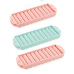 Puthak Stick Ice Cube Tray, 10-Cylinder Sticks Ice Cube Tray for Water Bottle, Plastic Ice Cube Tray with Lid - 3pc Sets, Ice Cube Tray for Freezer Moulds Easy Release