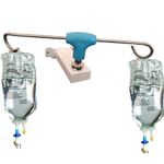 Meru Technologies Saline Stand Wall Mount 2 Hook For Hospital, ICU, Clinics, Labs IV Saline Bags (SALINE STAND WALL MOUNT PACK OF 1)