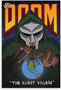 Rapper MF Doom Posters & Prints on Canvas Wall Art Poster For Room Decor Unframe 12x18inch(30x45cm)
