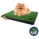Western Era Dog Cat Pet Potty Trainer Grass Mat Dog Puppy Training Pee Patch Pad Indoor Outdoor (1 Set of 3 Pieces)