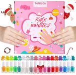 TOMICCA Nail Polish Set for Girls,18 Colours Non-Toxic Peel-Off Water-Based Safe Kids Nail Polish Set,Quick Dry Nail Polish Gifts Toys Kit,for Parties, Sleepovers & Makeovers