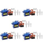 ACEIRMC 5pcs SG90 Servo Motor Micro Servo 9G Servo Motor for RC Robot Arm Helicopter Airplane Remote Control Blue