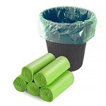 Bamyko Bin Liners 100 Counts, 20L Biodegradable Bin Bags for Countertop Bin, Thick/Tough/Compostable 5.2 Gallon Trash Bags For Food Waste, Garden Waste, Office, Home, Pet (60 x 50cm 20 L)