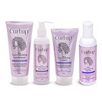 Curl Up Ultra Defining Bundle with Curly Hair Shampoo, Conditioner, Leave in Curl Cream & Hair Gel - For Dry Frizzy, Wavy & Curly Hair - Sulphate Paraben And Silicone Free (Combo of 4)