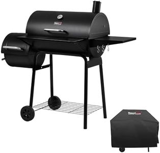 Royal Gourmet CC1830SC Charcoal Grill Offset Smoker with Cover, 823 Square Inches, Black, Perfect for Backyard Cooking, Outdoor Camping