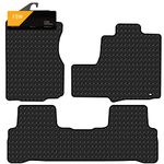 FSW - Tailored Car Mats - Cr-V 2006-2012, Automatic, 3pc Set - HEAVY DUTY 3mm Rubber Matting - Anti Slip Mat - Waterproof, Non Slip Car Floor Mat - Clips & Anti Slip Backing - 3XL Floor Mat Set