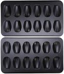 YumAssist 2 Pack Nonstick Madeleine Pan, 12-Cup Heavy Duty Shell Shape Baking Cake Mold Pan.