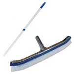 SUDS-ONLINE Swimming Pool Deluxe 18" Wall Brush With Pole