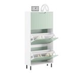 SoBuy 3 Flip-Drawers Shoe Cabinet Shoe Rack Shoe Storage Cupboard Organizer Unit FSR157-GR