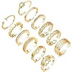 Honsny 12PCS 14K Gold Plated Toe Ri