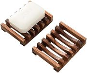 Wooden Soap Dish for Shower,Set of 