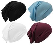 PAROPKAR Under Scarf Hijab Cap Bandana Head Wrap Solid Color Hijab Tube Unisex Stretch Dreadlocks Cap Neck Cover (Assorted Colour - 4)