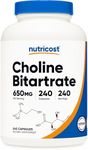 Nutricost Choline Bitartrate 650mg,