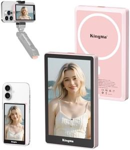 King Ma 4K 30FPS Magnetic Phone Vlog Selfie Monitor Screen, Sync Back Camera iPhone Monitor Screen for Vlog Live Stream & TikTok