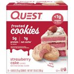 Quest Frosted Cookie, Protein Cookie, Strawberry Cake, 8/box