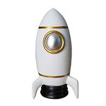 Gaolinci Rocket Ship Coin Bank, Money Box, Piggy Bank, Home Decoration, Space Theme Decorations for Boys Room