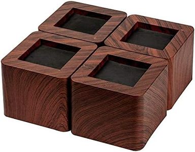 aspeike The New Upgrade 4 Packs 3 INCH Bed and Furniture Risers Heavy Duty Bed Lifts - Lifts Up to 6600 LBs Couch, Desk, Tables or Chairs Risers（More Realistic Woody Feel） Dark Wooden Color