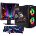 Veno Scorp Budget Gaming PC 19” Bundle Intel Core i5-16GB RAM - 500GB HDD – GT 710 2GB NOVA ARGB Gaming Case - WINDOWS 11(Renewed)