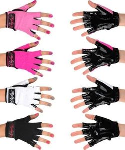 Mighty Grip Black Pole Dancing Gloves with Tack Strips for Gripping The Pole (Medium)