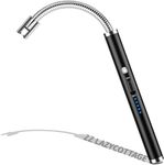ZZ LAZYCOTTAGE Electric Lighter for Candles Rechargeable Electric Gas Lighter/Plasma Lighter Flameless Windproof USB Lighter 360deg Flexible Neck Arc Lighter (Multicolor)(Pack of 1)
