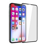 iPhone Xs Max Full Coverage Glass Screen Protector, iFlash [2 Pack] Full Cover Tempered Glass Screen Protector for Apple iPhone Xs Max 6.5" - Face ID/Edge-to-Edge Curved Surface/Bubble Free -Black