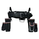Klein Tools 55427 Tradesman Pro Electrician's Padded Tool Belt and Tool Pouch Combo for Long-wear Comfort and Durability Size Medium