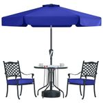 MASTERCANOPY Valance Patio Umbrella for Outdoor Table Market (7.5ft, Blue)