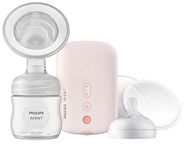 Philips AVENT Single Electric Breast Pump Advanced with Natural Motion Technology, SCF391/62, Pump Light Pink, Bottle Clear