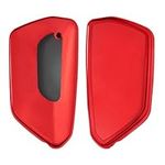 kwmobile Car Key Cover Compatible with VW Golf 8 3 Button Car Key - Soft TPU Fob Cover for Car Keys - Red High Gloss