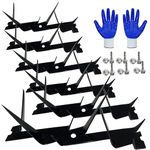 MSJSZP Fence Spikes 6 pcs (9.8×1.8x3.4in) Anti-Climb Fence Spikes Metal Fence Wall Spikes Home Security Burglary Deterrent, Preventing Thieves from Climbing Over Fences, Fencing or Wall Decoration