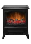 Dimplex Casper Optiflame Electric Stove, Matte Black Cast Iron Effect Free Standing Fire with LED Flame Effect, Lava Rock Style Ember Fuel Bed and 2kW Adjustable Fan Heater