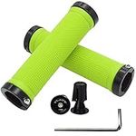 PLATT Bike Handlebar Grips Non-Slip-Rubber Comfortable MTB Bicycle Handle Grips for Mountain Bike/BMX with Aluminum Bar End Plugs and Allen Wrench