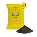 Kraft Seeds by 10CLUB Vermicompost - 20 kg | Enriched with Cow Urine, Cow Dung, Organic | Vermicompost for Agriculture Farming Greenhouse | Fertiliser Manure for All Plants | Non-toxic, Odorless