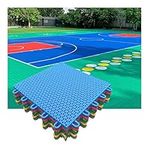 CXKJP Floor Tiles 25CM Modular Interlocking Floor Tiles, Outdoor Basketball Court Badminton Court Weatherproof Stitching Sports Mat (Color : Red, Size : 10PCS)