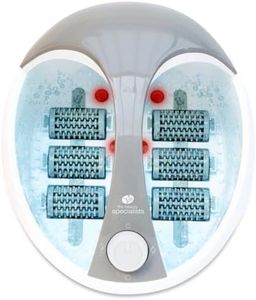 Rio Delux Foot Spa Bath Massager with HydroJets, Heat, Bubbles, Vibration, Aromatherapy Diffuser, 6 Rollers, Temperature Control, Infrared Relief, and Pumice Stone, for All Foot sizesl