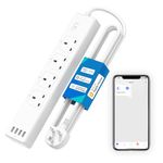 Meross Smart Power Strip, WiFi Power Strip with 20W USB Ports, With Timer, Compatible with Apple HomeKit, Amazon Alexa, Google Home, SmartThings, Voice/Remote Control, 2.4GHz