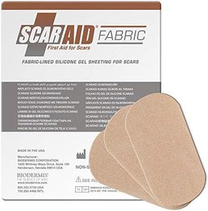 Scar Aid Small Strips - 2.75 x 1.18 in - (3 Pack) Fabric-lined silicone scar sheets