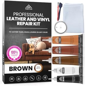 Leather Repair Kits for Couches Brown- Vinyl Repair Kit, Leather Repair Kit, Furniture Repair Kit - Leather Scratch Repair for Refurbishing for Upholstery, Couch, Boat, Car Seats - Leather Dye Brown