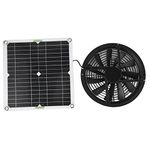 Luqeeg 100W Solar Panel Fan Kit, Weatherproof Solar Powered Attic Ventilator, 12V 10in Solar Panel Exhaust Fan for Small Chicken Coops Greenhouses Sheds Pet Houses, No Power Storage Function