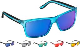 Cressi Rio Sport Sunglasses - Crystal Blue/Mirrored Lens Blue, Uni