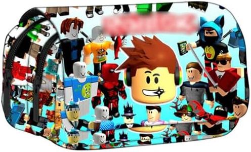 Robot Estuche de Lápices, Cartoon Estuches Escolares Estuche con Cremallera Gran Capacidad Estuches Doble Compartimentos Solapa Bolsa de Lápiz para Estudiantes de Primaria y Secundaria