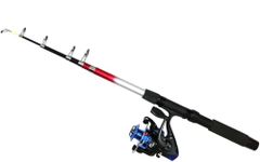 Telescopic Rod - Heavyweight Sensitive Fishing Rod, Tournament Quality Spinning Fishing Rod | Fishing Rod Set with Reel 210Cm