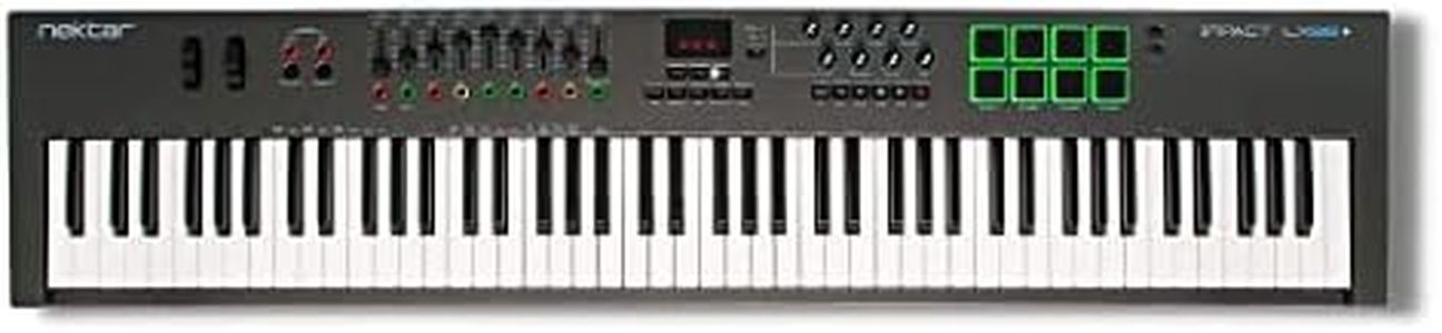 Nektar Impact LX88+ 88-Key Full-Size Velocity-Sensitive USB Midi keyboard Controller with 8 Velocity-Sensitive LED Pads, Nektar Deep DAW Integration and Free Professional Recording Software
